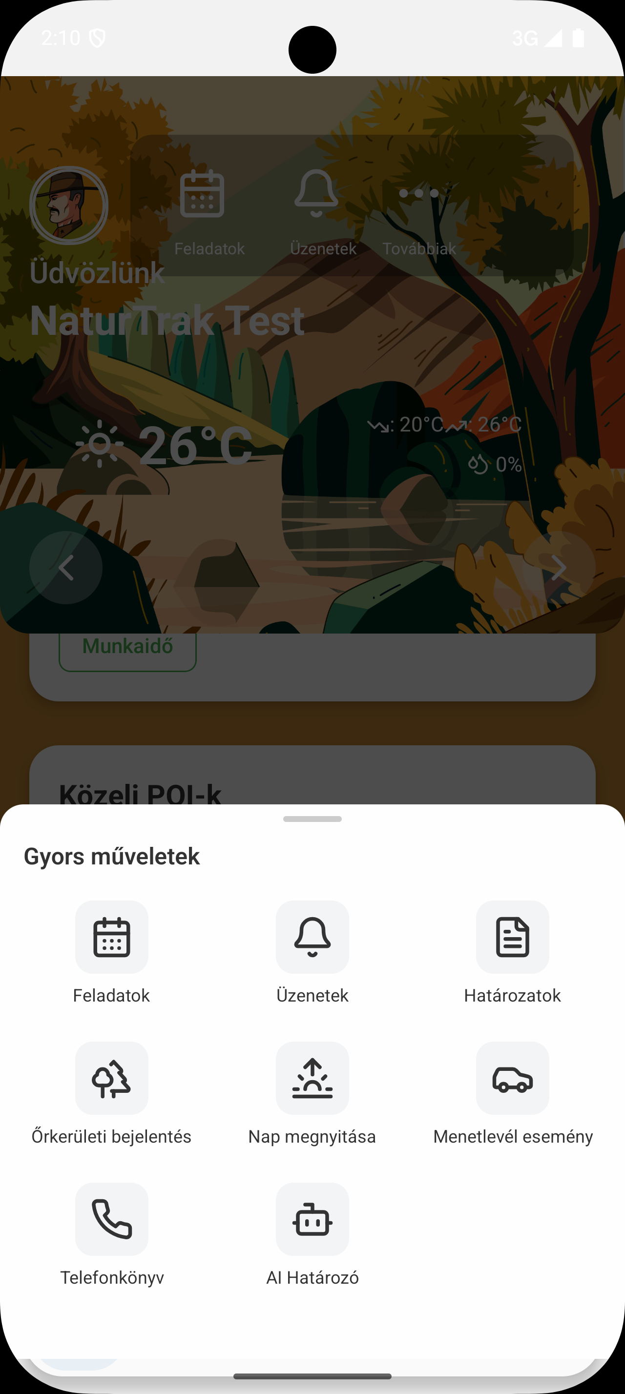Quick Actions Menu